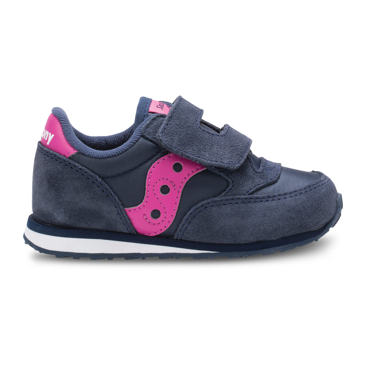 Jazz Hook & Loop Sneaker Navy/Pink