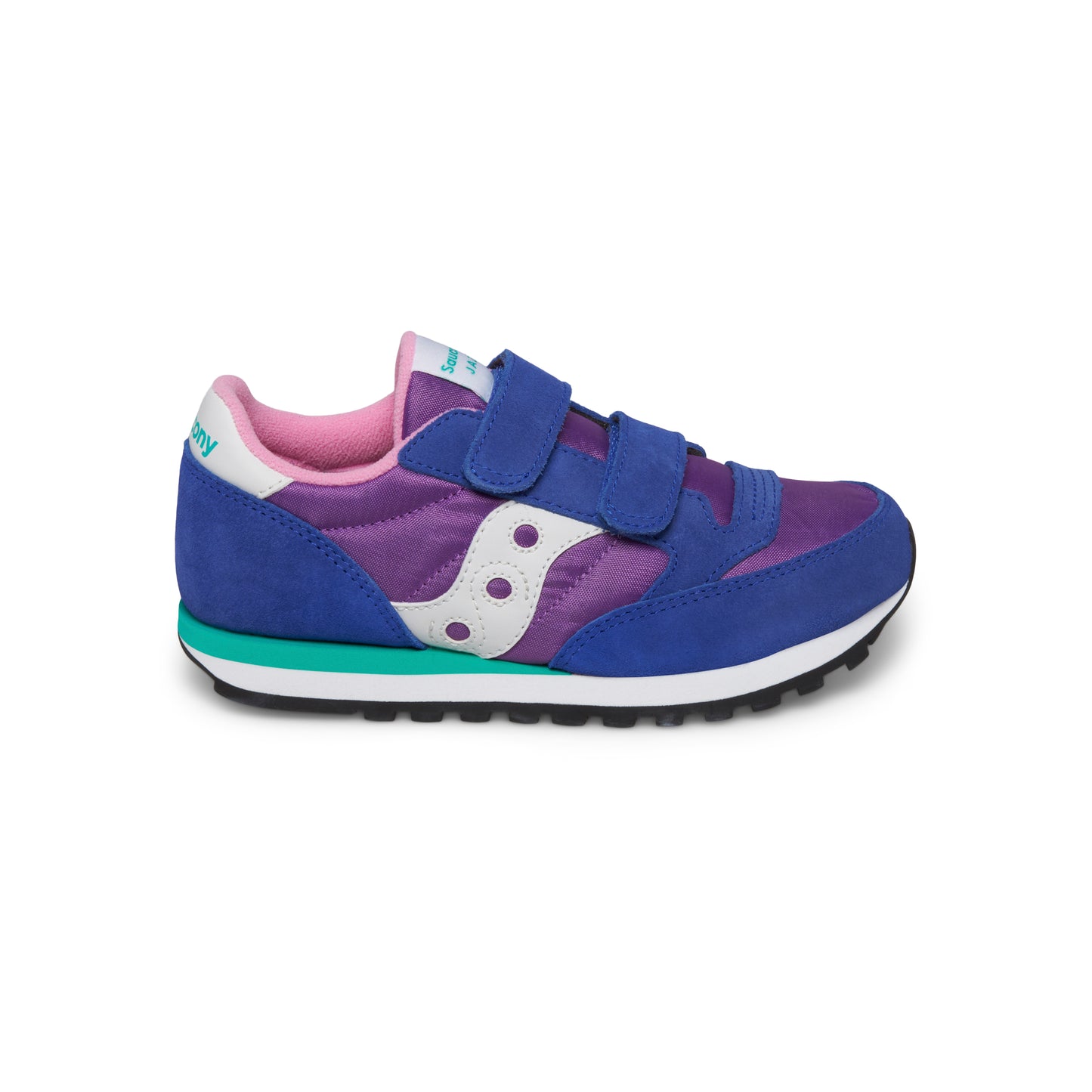 Jazz Double Hook & Loop Sneaker Blue/Purple/Green